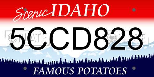 5CCD828 Idaho License Plate