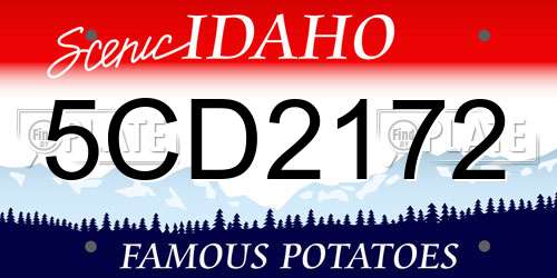 5CD2172 Idaho License Plate