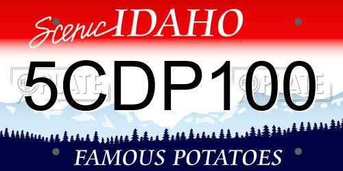 5CDP100 Idaho License Plate