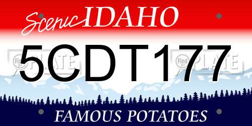 5CDT177 Idaho License Plate