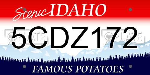 5CDZ172 Idaho License Plate