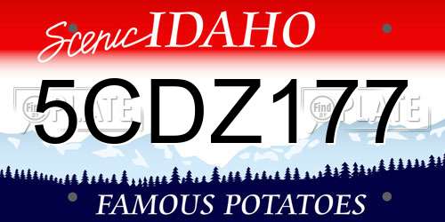 5CDZ177 Idaho License Plate