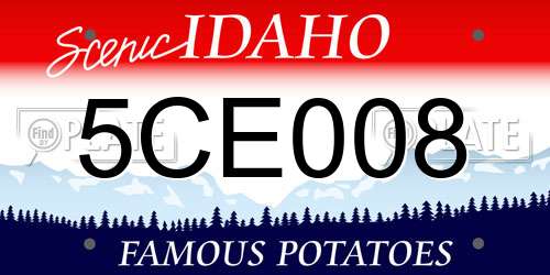 5CE008 Idaho License Plate
