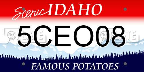 5CEO08 Idaho License Plate