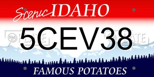 5CEV38 Idaho License Plate