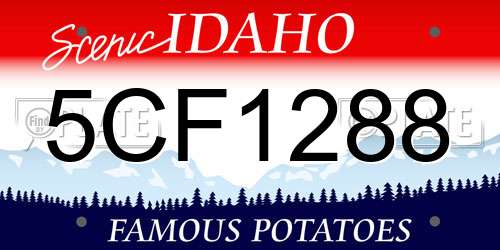 5CF1288 Idaho License Plate