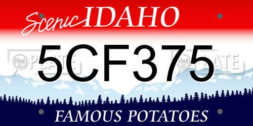 5CF375 Idaho License Plate