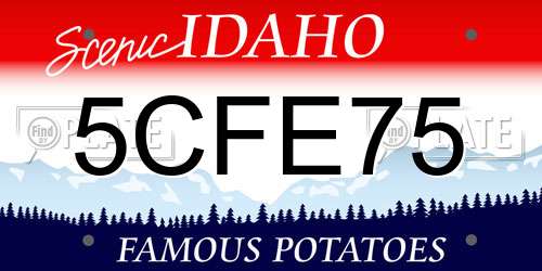 5CFE75 Idaho License Plate
