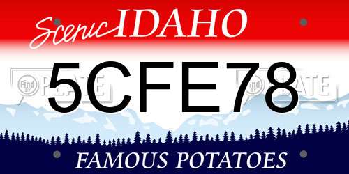 5CFE78 Idaho License Plate