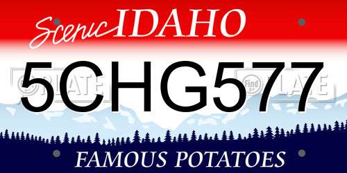5CHG577 Idaho License Plate
