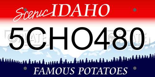5CHO480 Idaho License Plate
