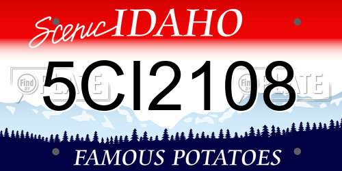 5CI2108 Idaho License Plate