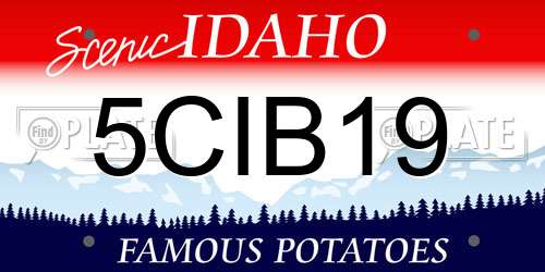 5CIB19 Idaho License Plate