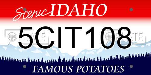 5CIT108 Idaho License Plate