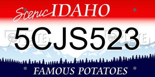 5CJS523 Idaho License Plate