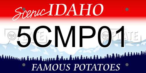 5CMP01 Idaho License Plate