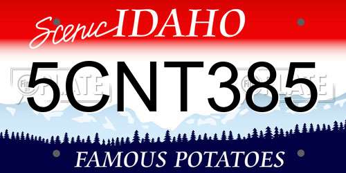 5CNT385 Idaho License Plate