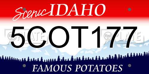 5COT177 Idaho License Plate