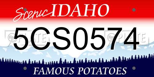 5CS0574 Idaho License Plate