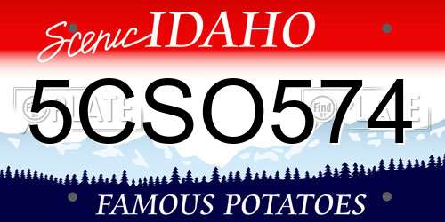 5CSO574 Idaho License Plate