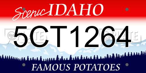 5CT1264 Idaho License Plate