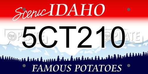 5CT210 Idaho License Plate