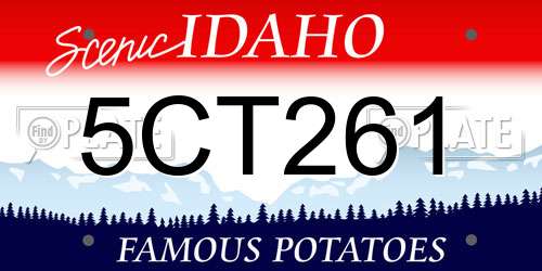 5CT261 Idaho License Plate