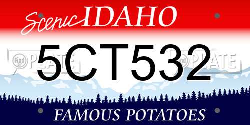 5CT532 Idaho License Plate