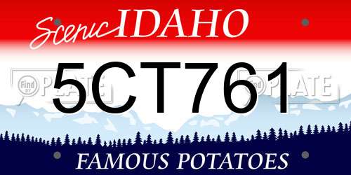 5CT761 Idaho License Plate