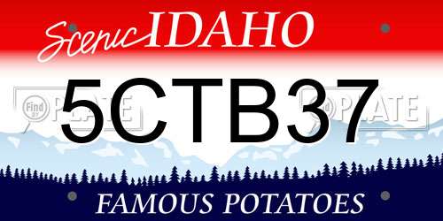 5CTB37 Idaho License Plate