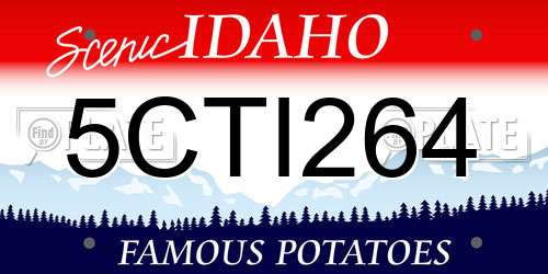 5CTI264 Idaho License Plate