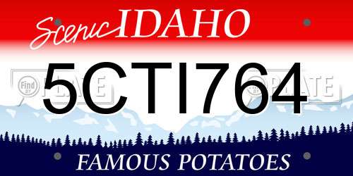 5CTI764 Idaho License Plate