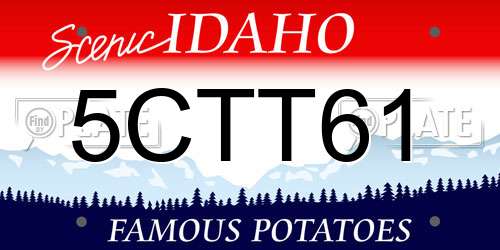 5CTT61 Idaho License Plate