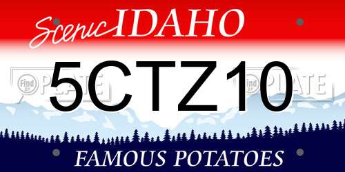 5CTZ10 Idaho License Plate