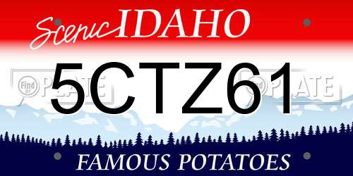 5CTZ61 Idaho License Plate