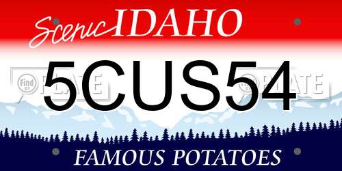 5CUS54 Idaho License Plate