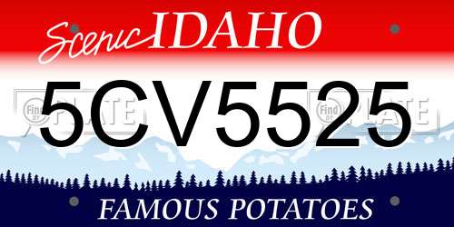 5CV5525 Idaho License Plate
