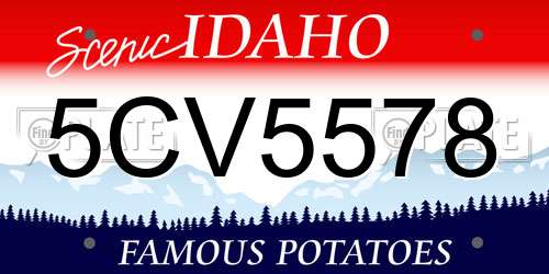 5CV5578 Idaho License Plate