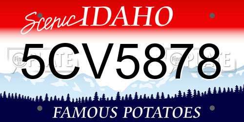 5CV5878 Idaho License Plate