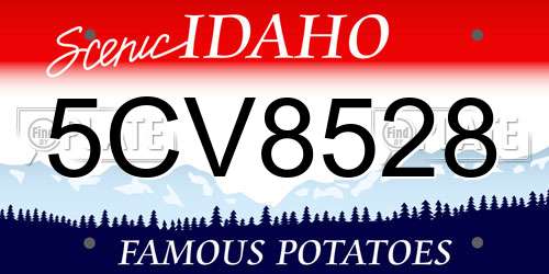 5CV8528 Idaho License Plate