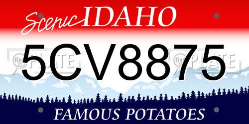 5CV8875 Idaho License Plate