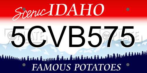 5CVB575 Idaho License Plate
