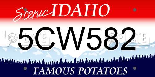 5CW582 Idaho License Plate