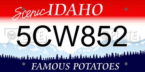 5CW852 Idaho License Plate