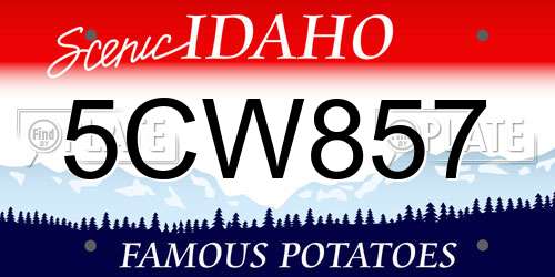 5CW857 Idaho License Plate