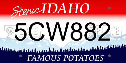 5CW882 Idaho License Plate