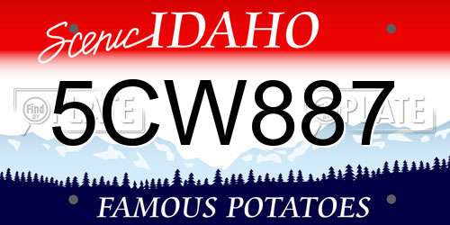 5CW887 Idaho License Plate