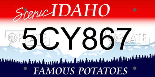 5CY867 Idaho License Plate
