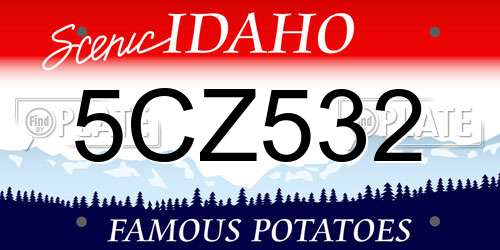 5CZ532 Idaho License Plate