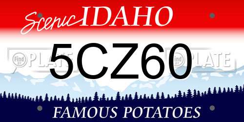 5CZ60 Idaho License Plate